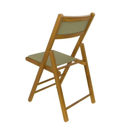 LORI upholstered folding chair - oak [1]
