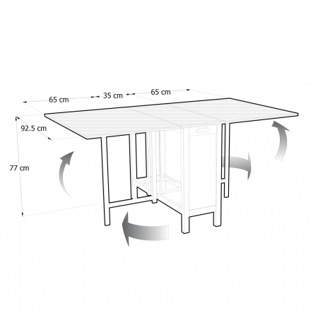Set masa si scaune din lemn CUCINA 4P natur [6]