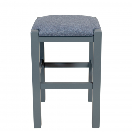 chriss upholstered wooden stool - basalt grey paint [1]