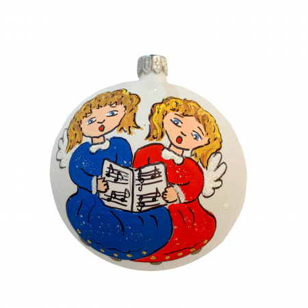 Ø80 - glob-din-sticla-suflata-si-pictata-manual-argcoms-fabrica-lui-mos-craciun-personalizabil-ingeri-multicolor-fond-gri-alb-80-mm-sferic-6660-6663