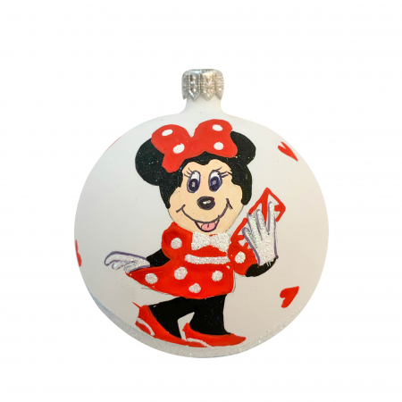 Globuri sferice - glob-din-sticla-suflata-si-pictata-manual-argcoms-fabrica-lui-mos-craciun-personalizabil-minnie-mouse-multicolor-fond-alb-80-mm-sferic-6786-6787
