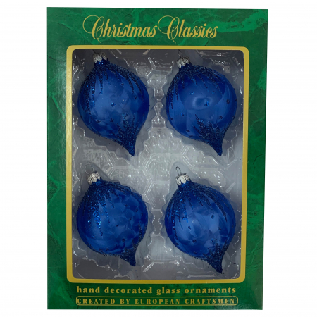 Ø70 - set-4-globuri-clasice-din-sticla-suflate-si-pictate-manual-argcoms-fabrica-lui-mos-craciun-flori-de-gheata-turturi-albastre-albe-rosii-70-mm-ovale-6760-6762