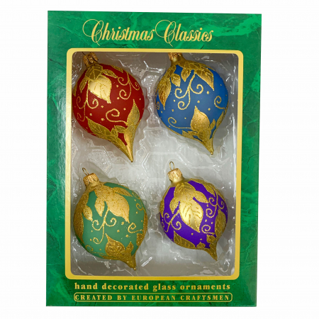 Ø70 - set-4-globuri-clasice-din-sticla-suflate-si-pictate-manual-argcoms-fabrica-lui-mos-craciun-ornament-galben-auriu-multicolore-70-mm-ovale-6753