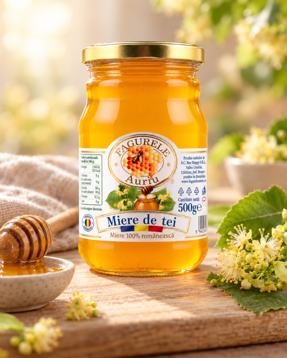 Miere tei Fagurele Auriu 500g [2]