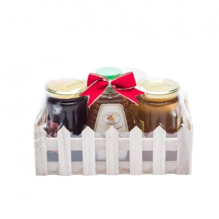 Cosuri cu produse apicole - Gardulet lemn cu produse apicole fagurele auriu