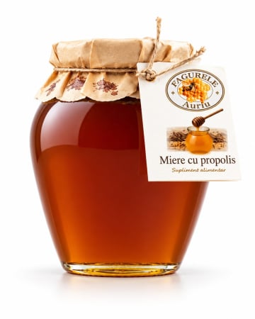 Magazin - Miere poliflora cu propolis Fagurele Auriu 400 g