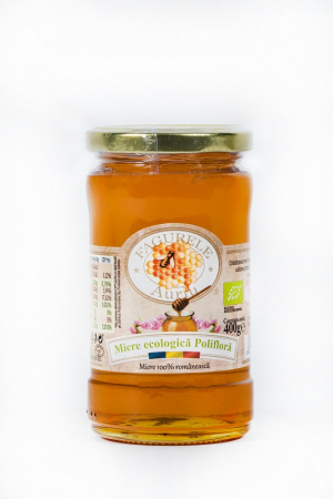 Miere ECOLOGICA - Miere ECO Poliflora Fagurele Auriu 400 g