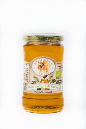 Miere ECOLOGICA - Miere ECO Salcam Fagurele Auriu 400 g