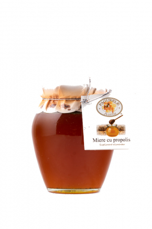 Pastura - 6 bucati - Miere poliflora cu propolis Fagurele Auriu 400 g