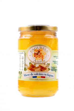 Miere 400g - Miere salcam cu fagure Fagurele Auriu 400g