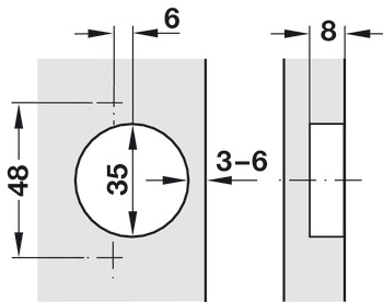 Balama aplicata cupa H8mm - Hafele [3]