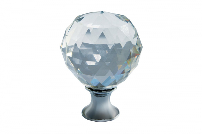Buton Cristal, D30mm, finisaj Crom lucios. [1]
