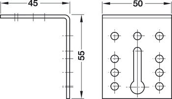 Coltar de prindere STRONG, nichelat, 55x45x50mm [2]
