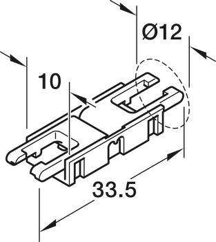 Conector clip, prelungire banda led 8mm, 12V, - LOOX 5  HAFELE [2]