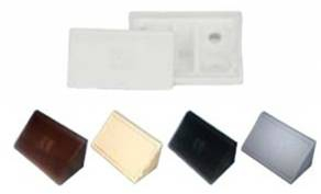 Conector de colt, cu capac, alb, 44mm. Set 20 buc [1]