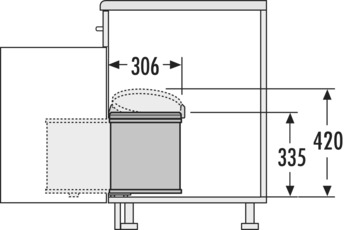 Cos gunoi pivotant 15L - HAILO [4]