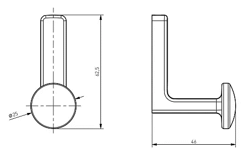 Cuier ARCO, finisaj Inox. [4]