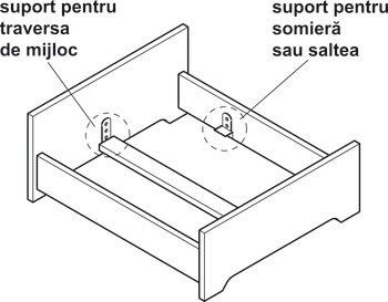Demontabil suport bara centrala pat si somiera - HAFELE [6]