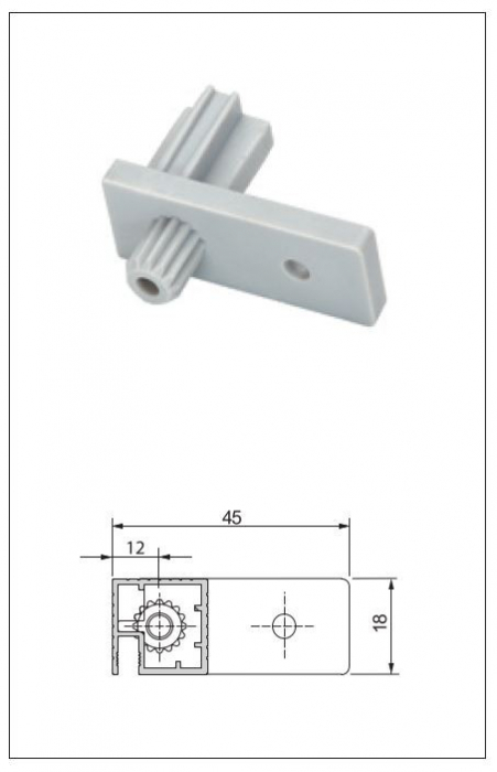 Element fixare pentru profil de legatura 18x18mm [1]