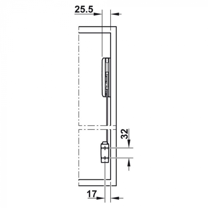 Free Fold H580-650mm, 6 - 12.2kg.- HAFELE [4]