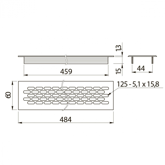 Grila se aerisire 60x484mm finisaj alb [2]