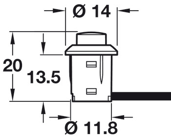 Intrerupator simplu ON/OFF, 12V, D12mm, silver - HAFELE [2]