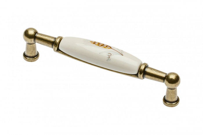 Maner 728, 96mm, finisaj Antichizat + Portelan Spic de Grau. [1]