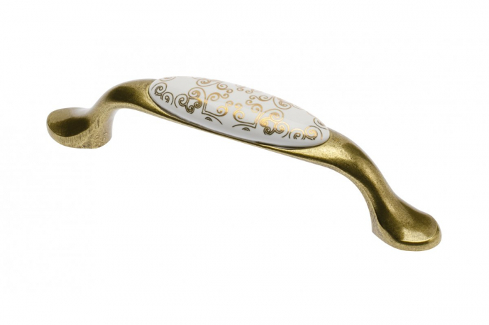 Maner 728P, 96mm, finisaj Antichizat + Portelan Gold Orient. [1]