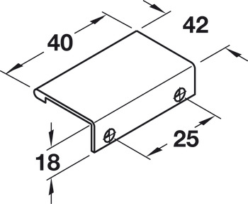 Maner ALFA, Finisaj Aluminiu. L40mm. [2]