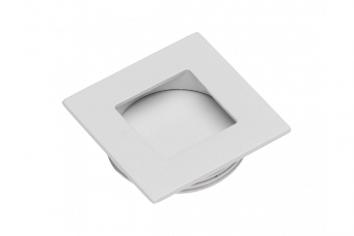 Maner ingropat 40x40mm, finisaj Alb, gaura de montaj D35mm. [1]