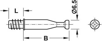 Minifix bolt S300 34/D5/11mm. Pachet 100 bucati [2]