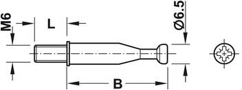 Minifix bolt S300 M6mm, 34/M6/7.5mm. Pachet 100 bucati [2]