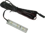 Miniprofil transparent, pentru sticla 4-8mm, 12V, 0.24W, 4000K, cablu 2m [1]