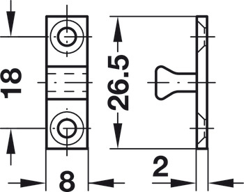 Opritor cu bila 43mm, alama lucioasa - HAFELE [3]