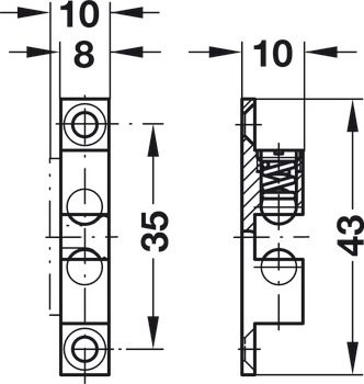 Opritor cu bila 43mm, alama lucioasa - HAFELE [2]