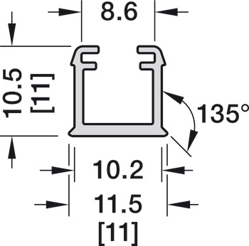 Profil 1001, pentru banda led 8mm, 3m, alb opal [3]