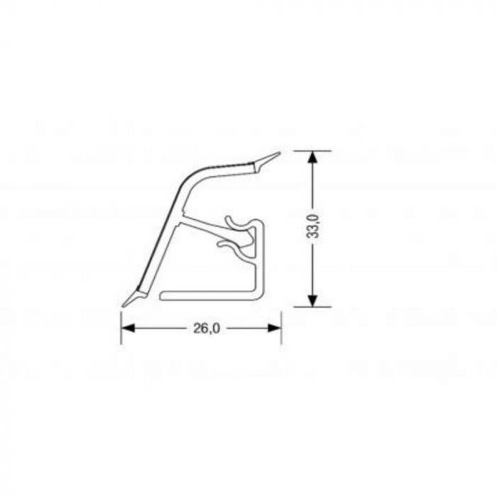 Profil antistrop 118 - REHAU, finisaj aluminiu, 4,1m [2]
