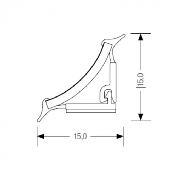 Profil antistrop autoadeziv, negru - Compact REHAU. [2]