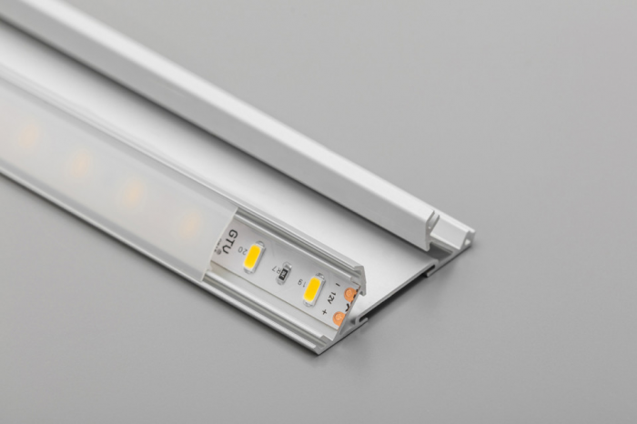 Profil GLAX dublu, cu canal abs, pentru banda led, 3m, aluminiu. [2]