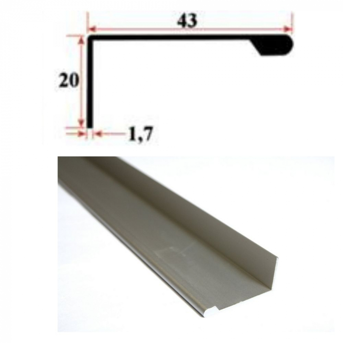 Profil maner 1012 DF, aluminiu. 3m [1]