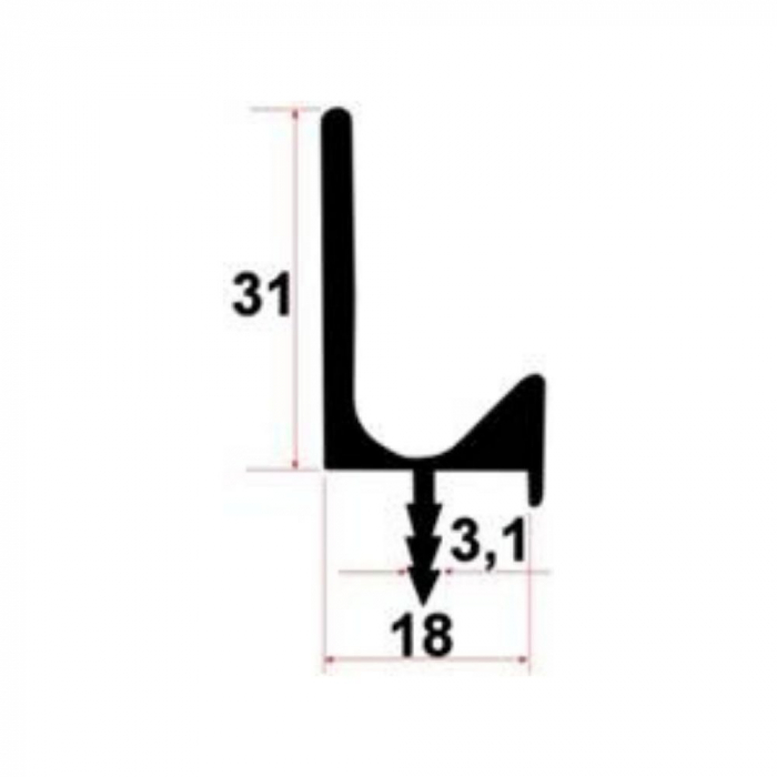Profil maner CN gros, aluminiu, 3m [1]