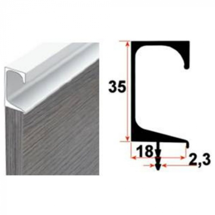Profil maner tip 'G'. aluminiu. 3m [1]