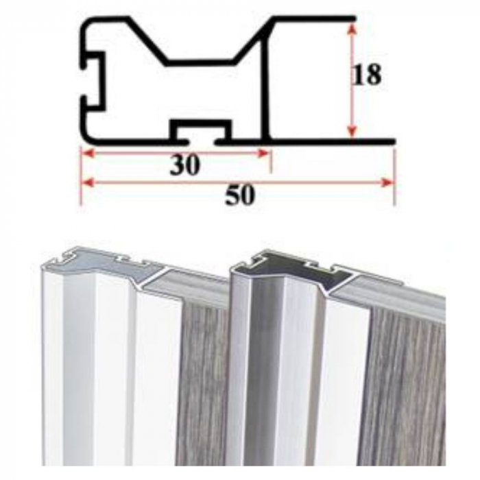Profil maner VENETIA, 2,5m. aluminiu [1]