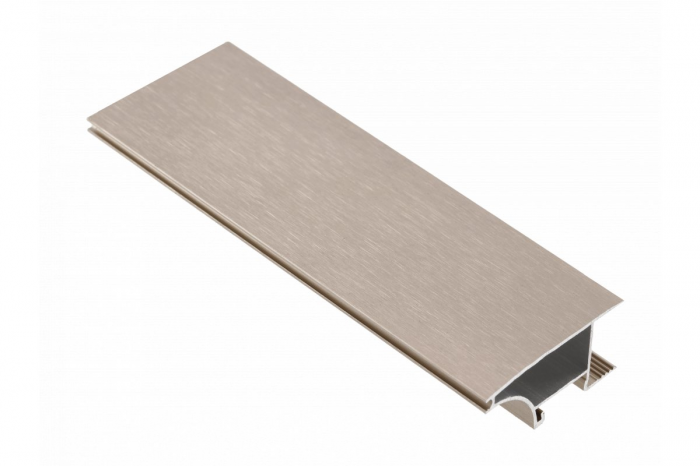 Profil orizontal pentru corp suspendat,VELLO, finisaj inox periat, 3m. [1]
