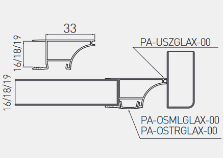 Profil orizontal pentru corp suspendat,VELLO, negru mat, 3m [3]