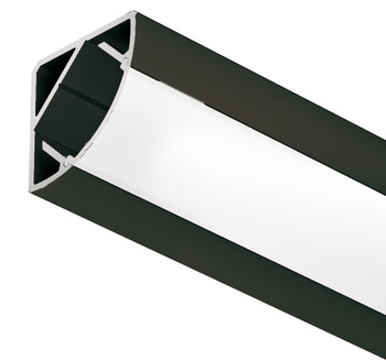 Profil pentru banda led, aplicat, de colt, negru, 2,5m,  20x20mm - HAFELE.  [1]