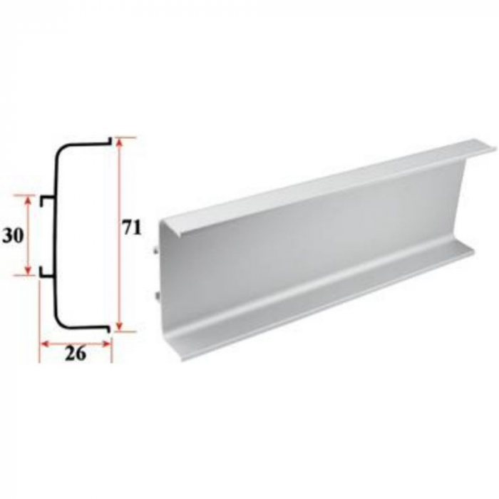 Profil tip GOLA "C", alb mat, 4m. [1]