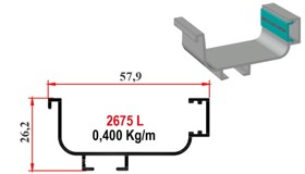 Profil tip GOLA "J", aluminiu, 4m, cu canal banda led [1]