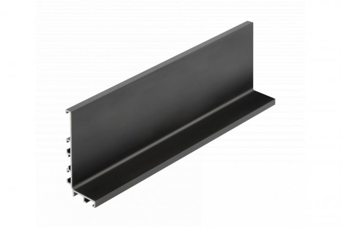 Profil VELLO, orizontal tip "J", negru mat, 3m [1]