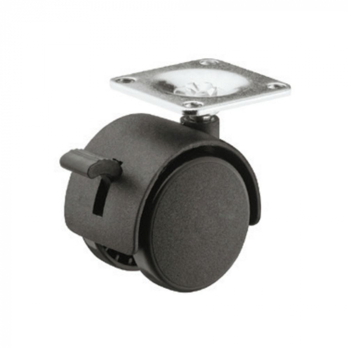 Rotila neagra D50mm, cu frana [1]